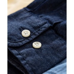Dressad denimskjorta Herr Finess