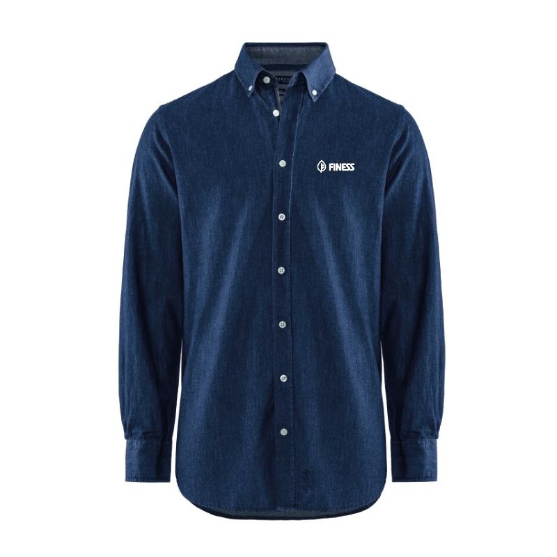 Dressad denimskjorta Herr Finess