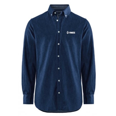 Dressad denimskjorta Herr Finess